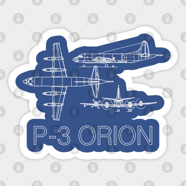 P3 Orion blueprints Sticker by bumblethebee